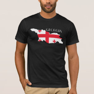 Georgia (land) Flagga-Karta Tee