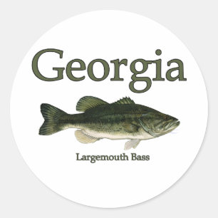 Georgia Largemouth bas Runt Klistermärke