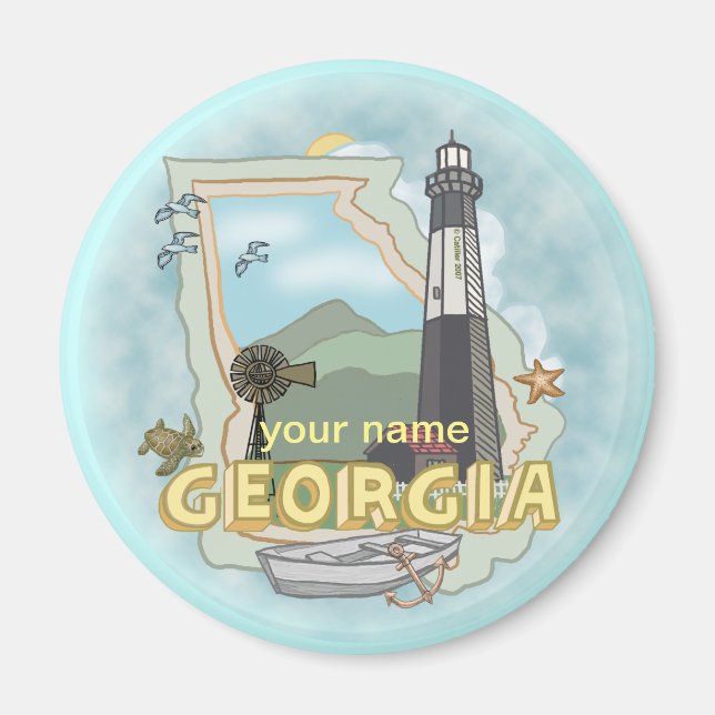 Georgia Lighthouse magnet (Framsidan)