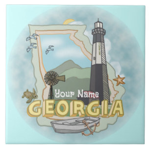 Georgia Lighthouse-panel Kakelplatta