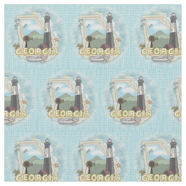 Georgia Lighthouse Tyg (Närbild)