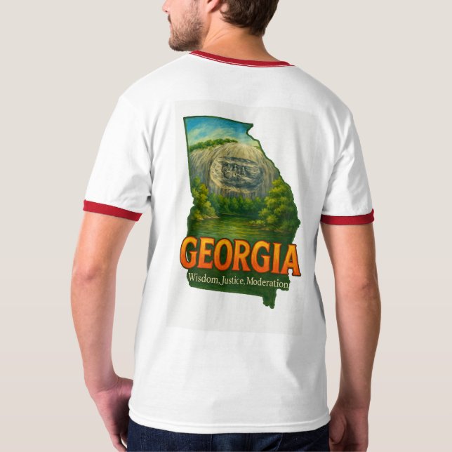 Georgia | Livlig statlig stolthet T-shirt (Baksida)