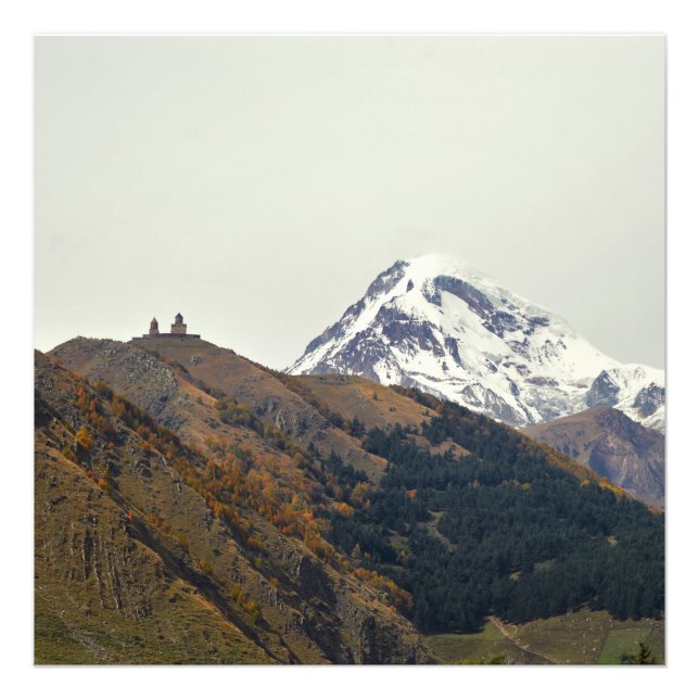Georgia, montera Kazbegi Fototryck (Framsidan)