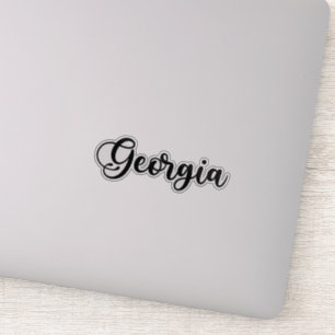 Georgia Namn - handskriven kalligrafi Klistermärken