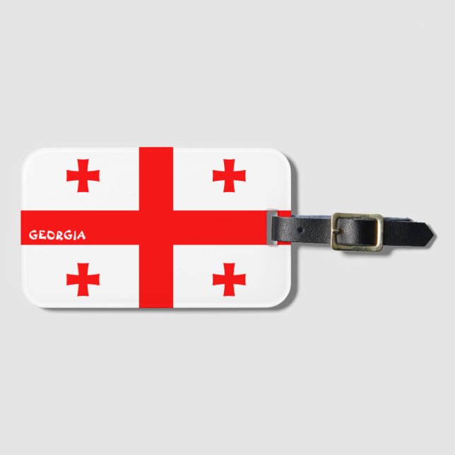 Georgia National Flagga Patriotic Bagagebricka (Framsida horisontal)