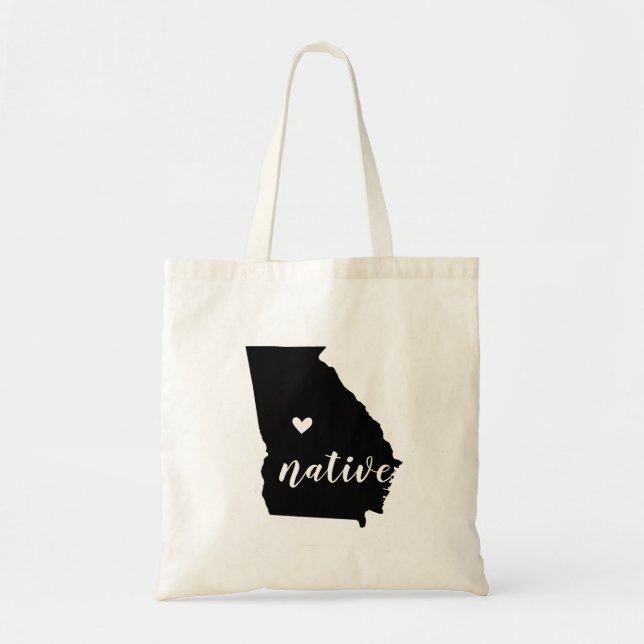 Georgia Native State Tote Bag Tygkasse (Framsidan)