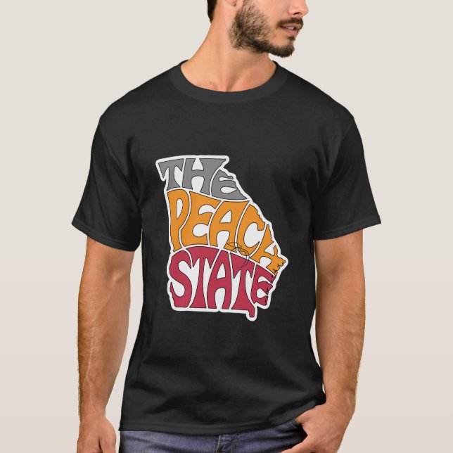 Georgia Nickname Ord Art T Shirt (Framsida)