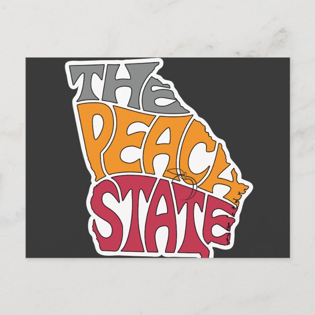 Georgia Nickname Ord Art Vykort (Framsida)