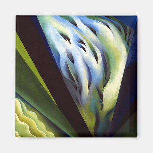 Georgia O Keeffe Blue och Grönt Music Magnet