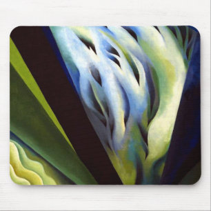 Georgia O Keeffe Blue och Grönt Music Musmatta