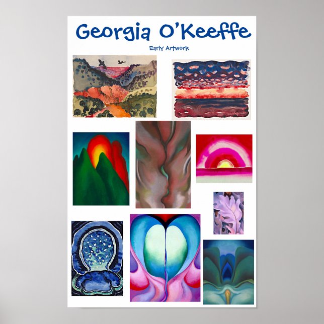 Georgia O’Keeffe, Tidigt Artwork Poster (Framsidan)