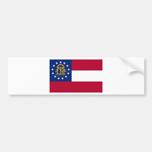 Georgia Officiell Statlig flagga Bildekal (Framsidan)