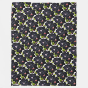 Georgia O'Keefe 1925 Black and Lila Petunias Fleecefilt