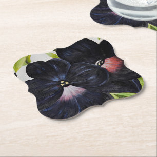 Georgia O'Keefe 1925 Black and Lila Petunias Underlägg Papper