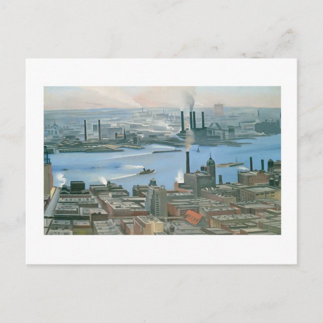 Georgia O'Keefe, Öster-floden från 30:e historien Vykort (Framsida)