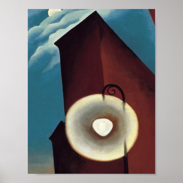 Georgia O'Keeffe calle nueva york luna Poster (Framsidan)