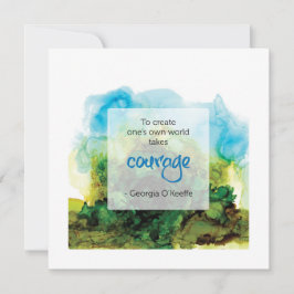 Georgia O'Keeffe Citat Inspirationskort Kort