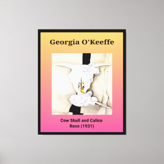 Georgia O'Keeffe: Cow Skull och Calico Ro (1931) Canvastryck