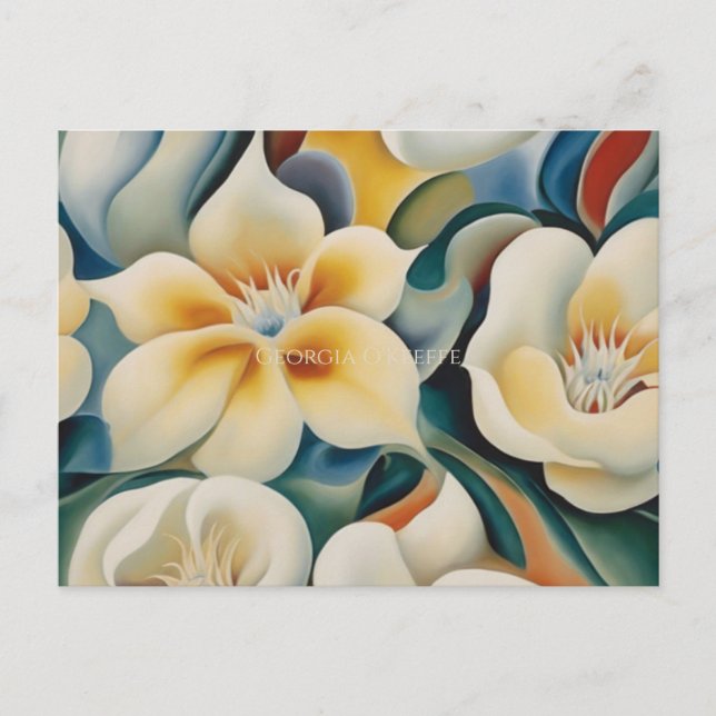 Georgia O'Keeffe flowers Vykort (Framsida)