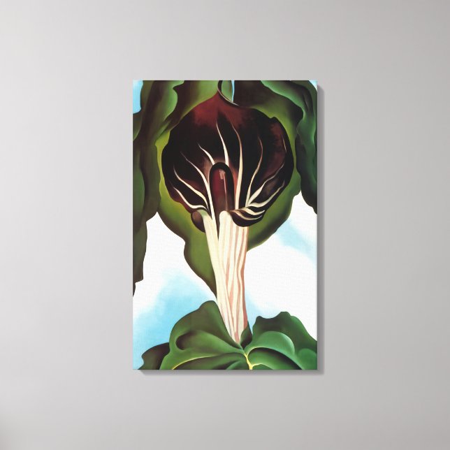 Georgia O'Keeffe - Jack-in-the-Pulpit III Canvastryck (Framsida)