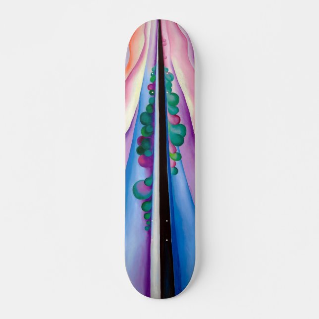 Georgia O'Keeffe, Lake George Reflection (1921) Mini Skateboard Bräda 18,5 Cm (Framsida)