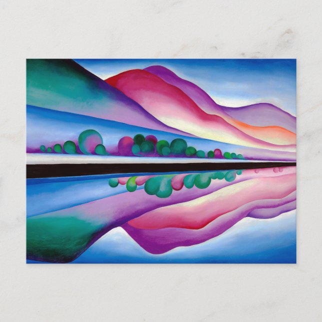 Georgia O'Keeffe, Lake George Reflection (1921) Vykort (Framsida)