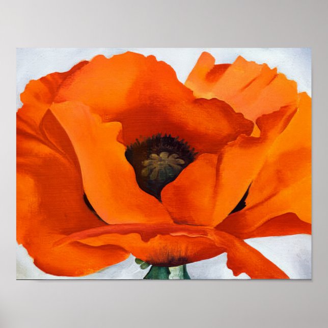 Georgia O'Keeffe -  Röd vallmo - 1927 Poster (Framsidan)