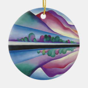 Georgia_O'Keeffe - Sjö George Reflection Julgransprydnad Keramik