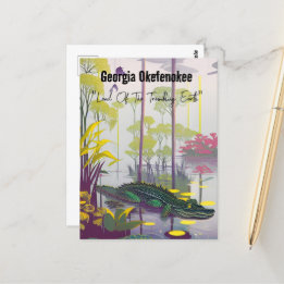 Georgia Okefenokee Land of the Trembling Earth Vykort
