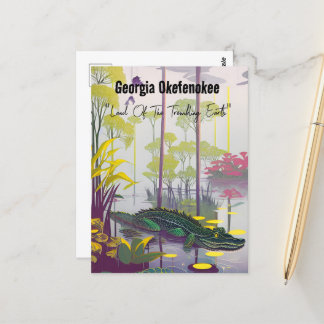 Georgia Okefenokee Land of the Trembling Earth Vykort