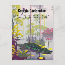 Georgia Okefenokee Land of the Trembling Earth Vykort