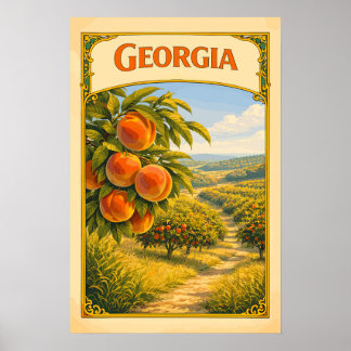Georgia Päronträdgård Vintage Poster