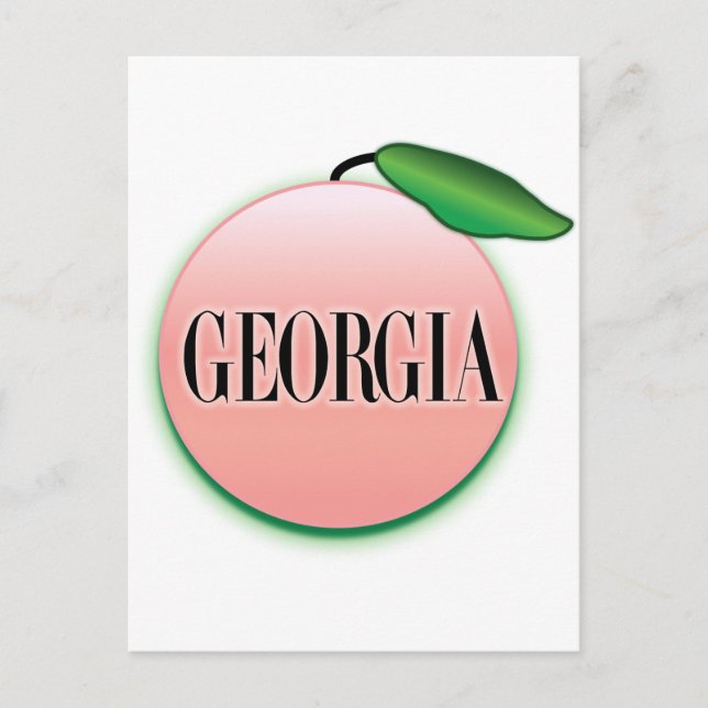 Georgia Peach Airbrush Vykort (Framsida)
