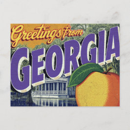 Georgia Peach and Mansion Vykort