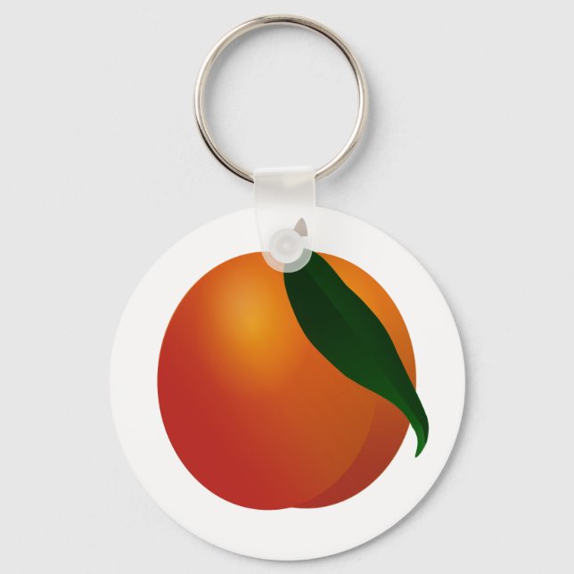 Georgia Peach/Apricot Fruit Nyckelring (Framsida)