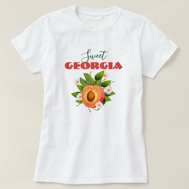 Georgia Peach Fruit T Shirt (Design framsida)