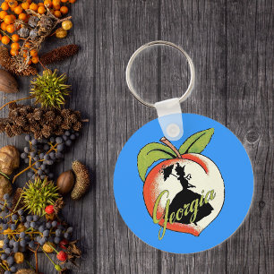 Georgia Peach Keychain Nyckelring