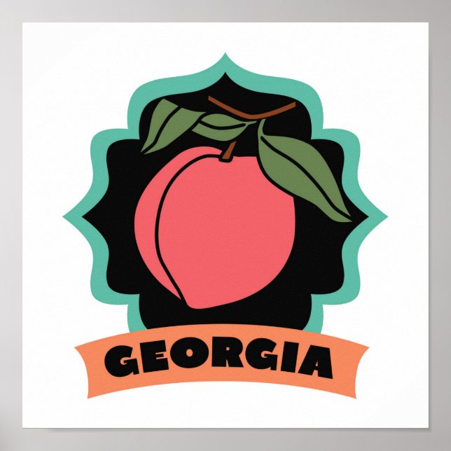Georgia Peach Logotyp Poster (Framsidan)