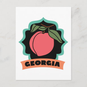 Georgia Peach Logotyp Vykort
