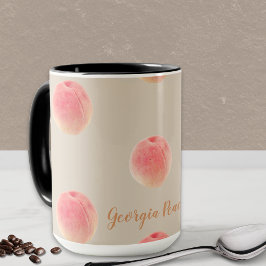 Georgia Peach Pattern Mug Mugg