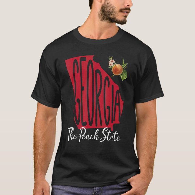 Georgia Peach State Southern Pride Home Grown Livi T Shirt (Framsida)