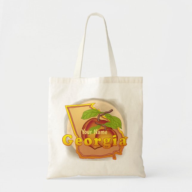 Georgia Peach tote bag Tygkasse (Framsidan)