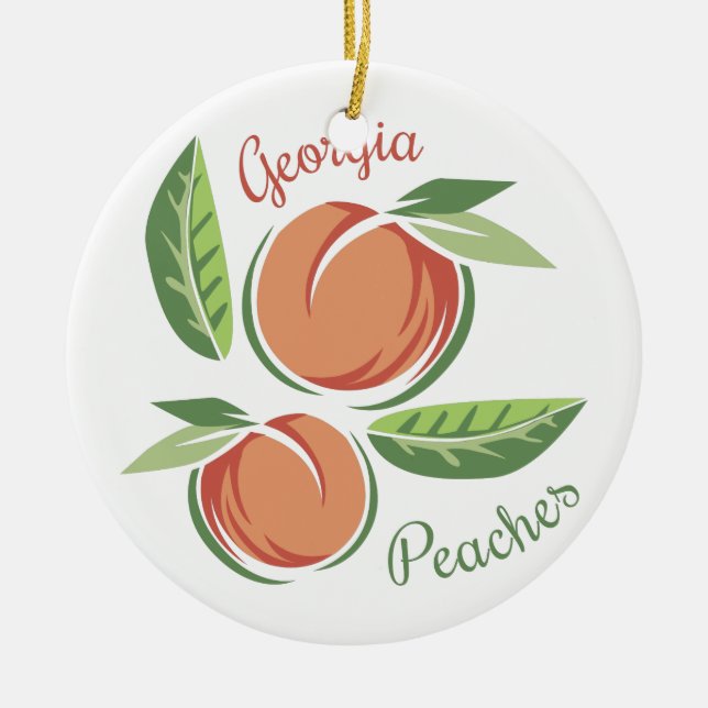 Georgia Peacher Julgransprydnad Keramik (Framsidan)