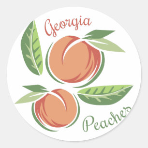Georgia Peacher Runt Klistermärke