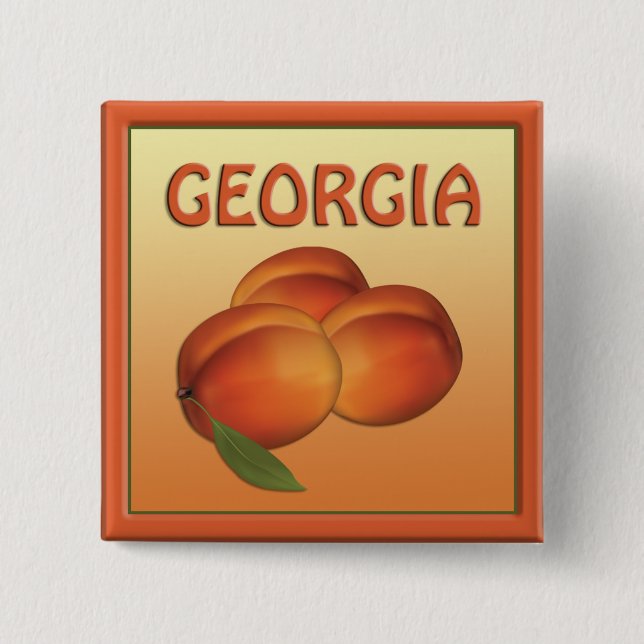Georgia Peaches Button Knapp (Framsida)