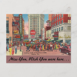 Georgia, Peachtree & Ellis Streets, Atlanta Vykort