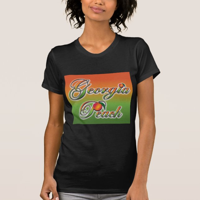 Georgia persika - Cursive T-shirt (Framsida)
