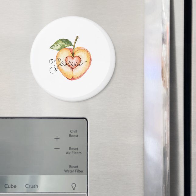 Georgia Persika Hjärtfrukt Magnet (In Situ (Fridge))