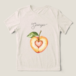 Georgia Persika Hjärtfrukt T Shirt