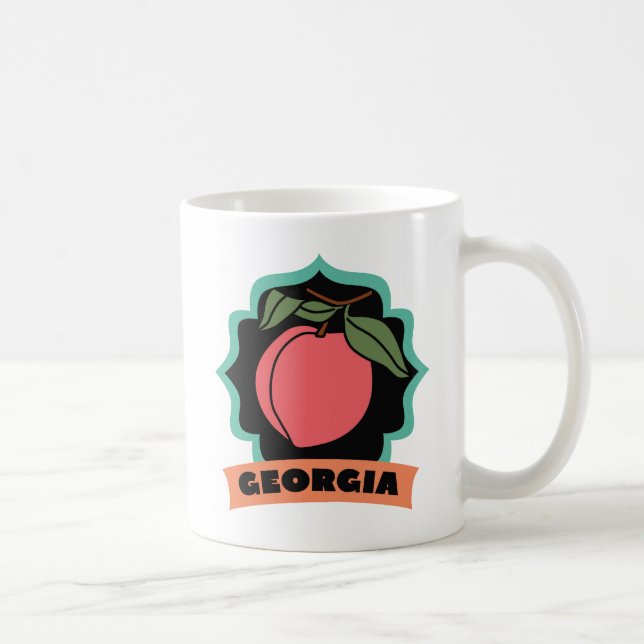 Georgia persikalogotyp kaffemugg (Höger)